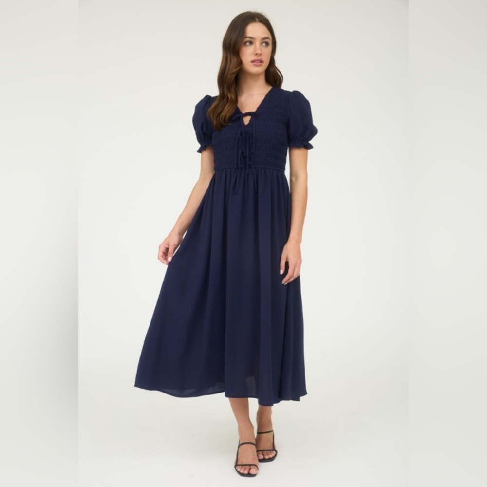 Elegant Navy Blue Maxi Dress